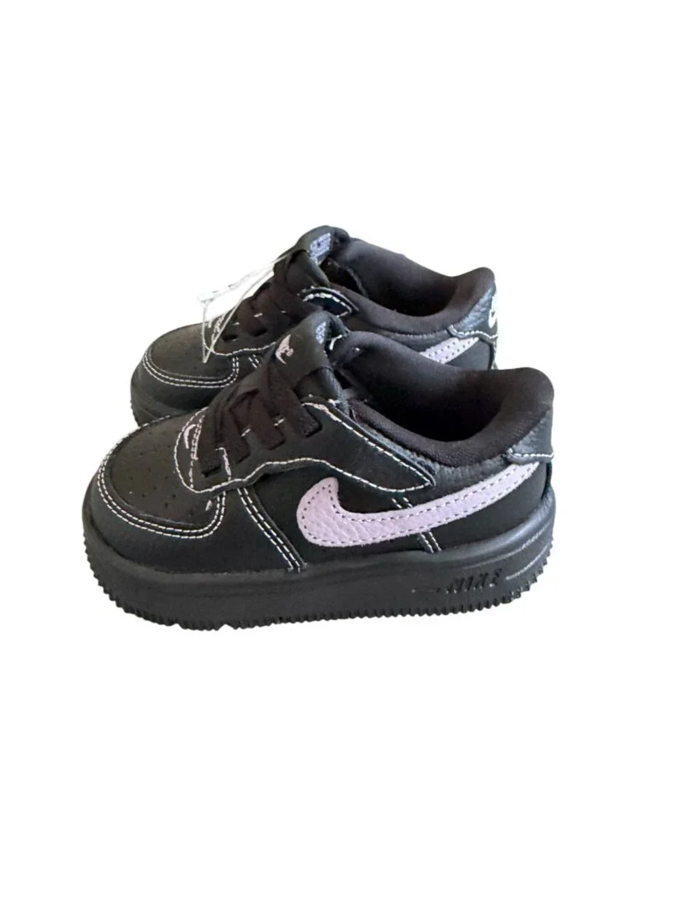NIKE Baby Black Force 1 Low LV8 EasyOn Sneakers Size 5C NEW NWOB